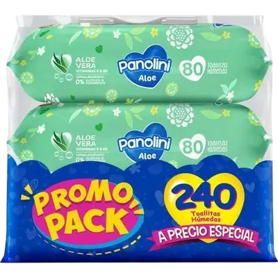 Toallas Humedas Panolini Aloe Tripack 240 Unidades